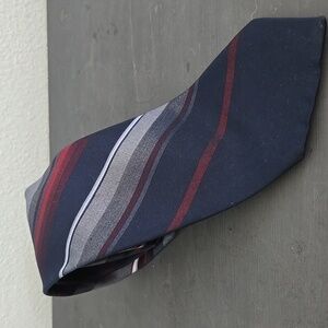 Wembley Navy and Red Striped Tie